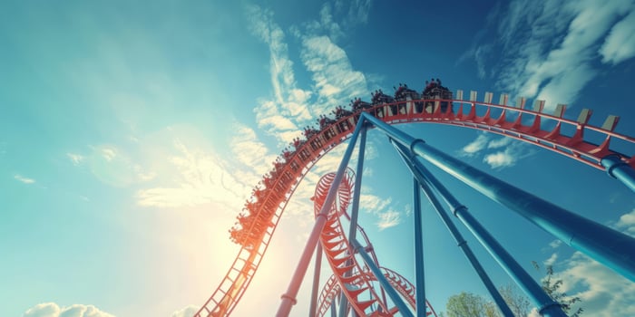 Roller coaster against the sky photo