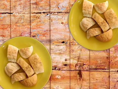 Bread On Wooden Background photo