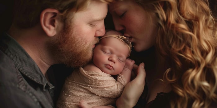 young parents and infant photo