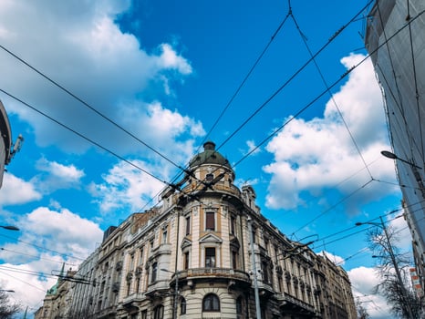 Streets and architecture of Belgrade, Serbia photo