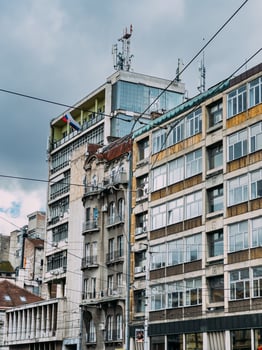 Streets and architecture of Belgrade, Serbia photo