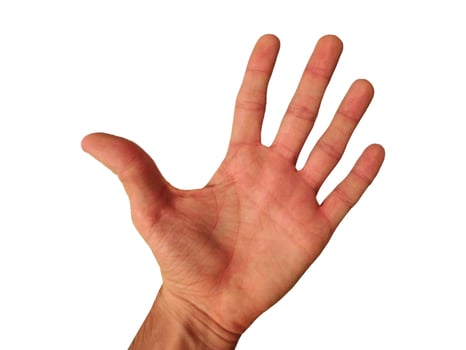 hand with sign photo