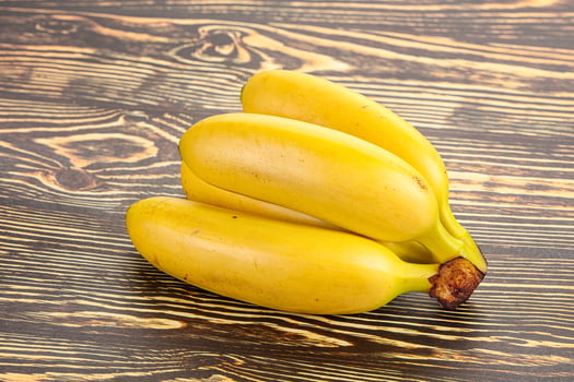 Ripe sweet tasty mini banana photo