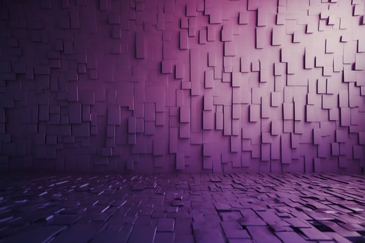 3d rendering of a purple wall with squares photo