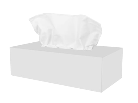 Tissue box on white photo