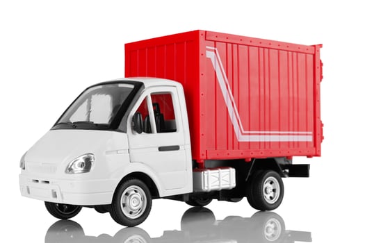 truck on white photo