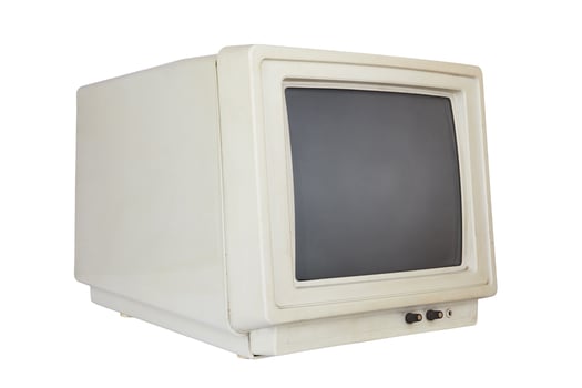 monitor on white photo