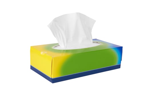 Tissue box on white photo