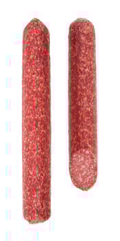 salami on white photo