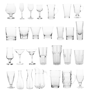 glasses on white photo