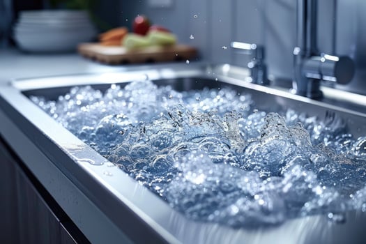 faucet in modern kitchen sink professional advertising photography photo