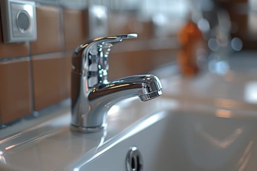 faucet in modern kitchen sink professional advertising photography photo