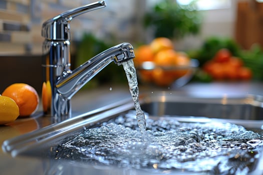 faucet in modern kitchen sink professional advertising photography photo