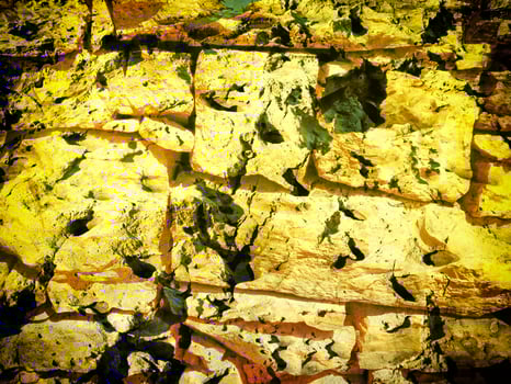 Texture Of Yellow Stone In The Garden photo