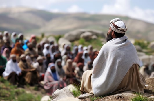 AI generated Outdoor preaching scene photo