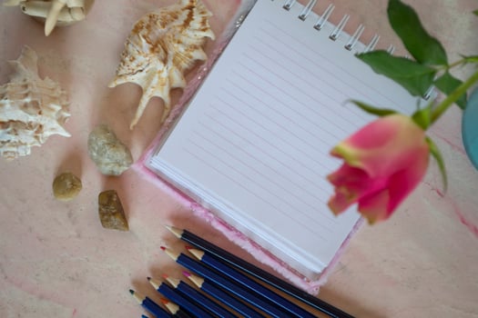 Tools for drawing. Beautiful workplace. photo