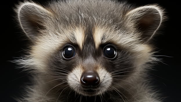 Racoon animal wild fur grey pet photo