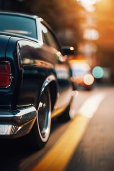classic car on the street photo