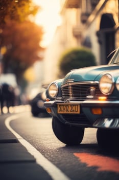 classic car on the street photo