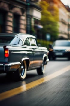classic car on the street photo