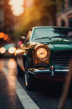 classic car on the street photo