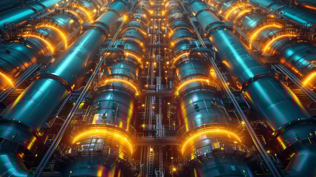 AI generated Photo Abstract futuristic interior of the future