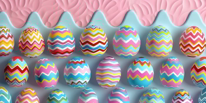 Easter egg zigzag pattern photo