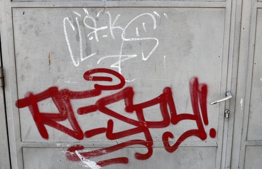 Tel Aviv Israel March 20, 2024. Colorful graffiti on the walls of houses in the city of Tel Aviv. photo