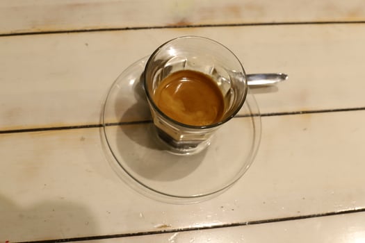 A cup of hot aromatic coffee. illustration . photo