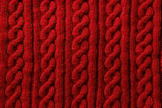 AI generated Vibrant Red sweater pattern cotton. Generate Ai photo