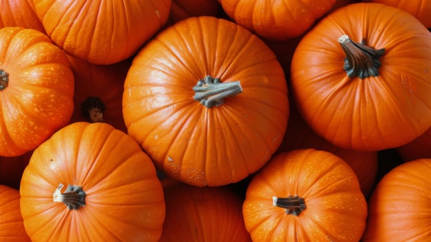 AI generated Pile of Orange Pumpkins photo