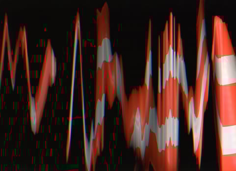 abstract background with traffic cone photo