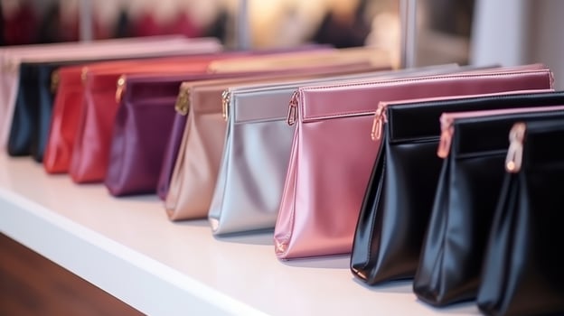 Lineup of sophisticated female clutches photo