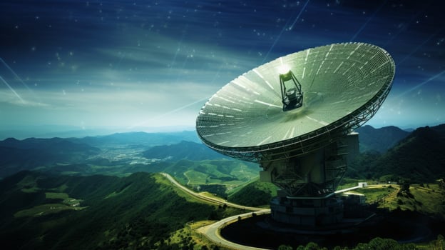 AI generated Advanced military radar technology. Generative AI photo