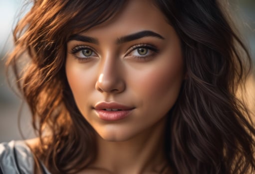 A Portrait Of Breathtakingly Gorgeous, Exotic, Beautiful Woman. photo