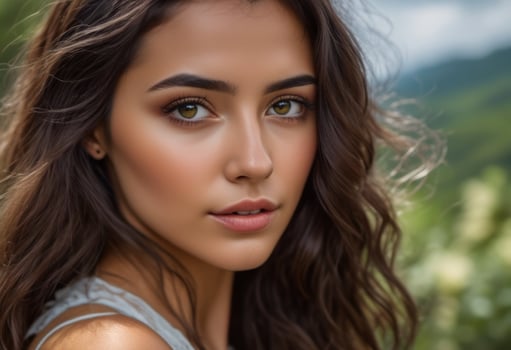 A Portrait Of Breathtakingly Gorgeous, Exotic, Beautiful Woman. photo