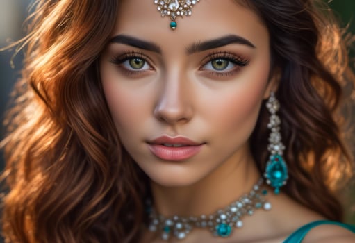A Portrait Of Breathtakingly Gorgeous, Exotic, Beautiful Woman. photo