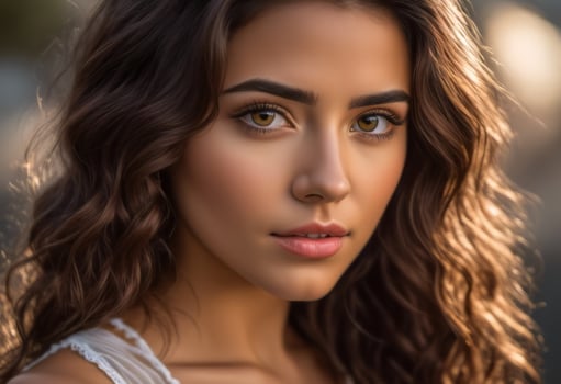 A Portrait Of Breathtakingly Gorgeous, Exotic, Beautiful Woman. photo