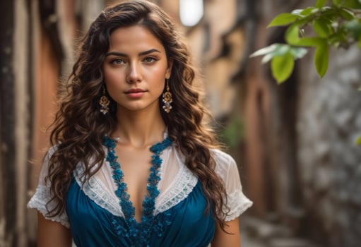 A Portrait Of Breathtakingly Gorgeous, Exotic, Beautiful Woman. photo