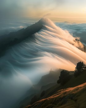 Mountain Fog Landscape View photo