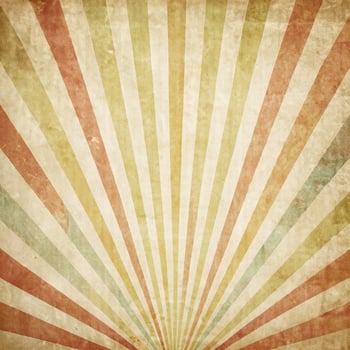 Vintage Vibes, Colorful Sunrise Over Crumpled Retro Paper. photo