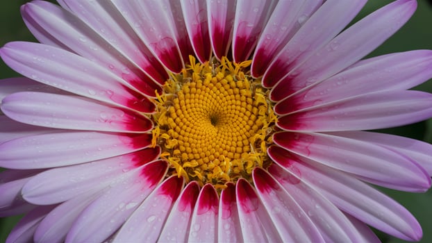 AI generated StockPhoto Artistic motion background with flower water drops, closeup photo