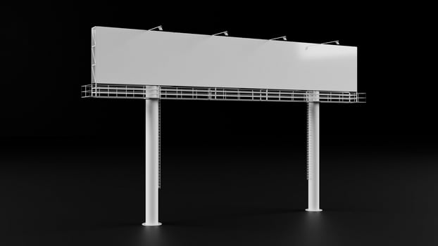 Advertising road blank metal construction billboard photo