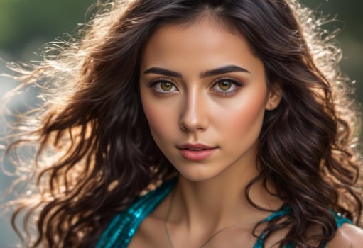 A Portrait Of Breathtakingly Gorgeous, Exotic, Beautiful Woman. photo
