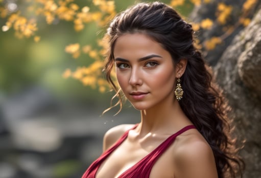 A Portrait Of Breathtakingly Gorgeous, Exotic, Beautiful Woman. photo