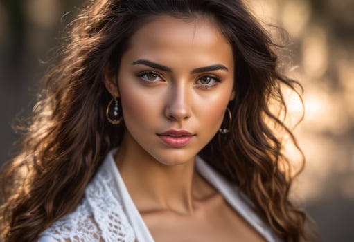 A Portrait Of Breathtakingly Gorgeous, Exotic, Beautiful Woman. photo