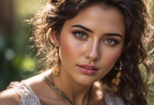 A Portrait Of Breathtakingly Gorgeous, Exotic, Beautiful Woman. photo