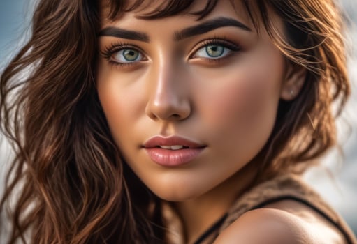 A Portrait Of Breathtakingly Gorgeous, Exotic, Beautiful Woman. photo