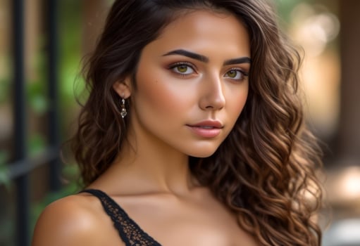 A Portrait Of Breathtakingly Gorgeous, Exotic, Beautiful Woman. photo