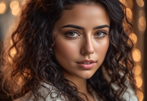 A Portrait Of Breathtakingly Gorgeous, Exotic, Beautiful Woman. photo